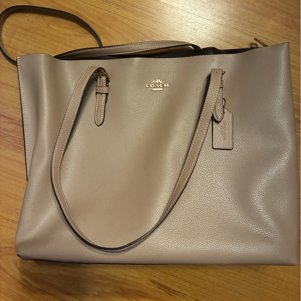 Coach Tan Leather Tote Bag